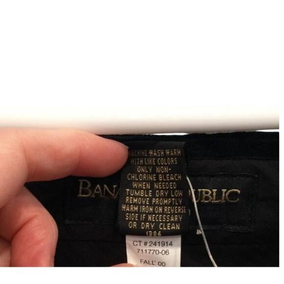 Banana Republic Mens Smithfield Corduroy Pants Size 32R 32 NEW Black Grandpa Y2K - Picture 7 of 11